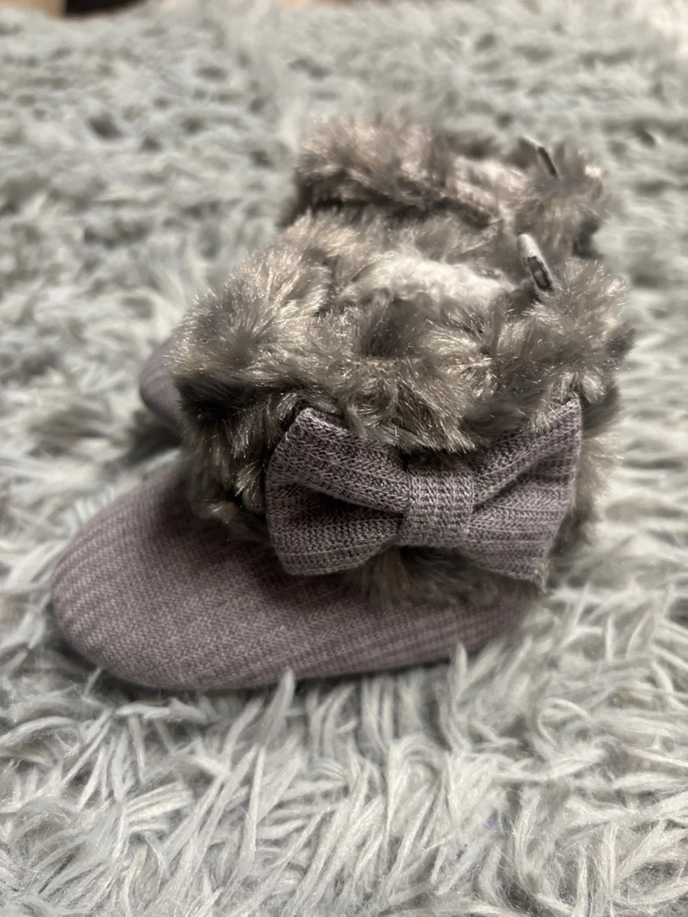 New Faux Fur Baby Booties